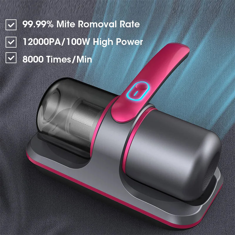 Mite Removal Instrument Vacuum Cleaner 12000PA Handheld Vacuum For Mattress Sofa Bed Home Detachable Filter Bed Vacuum Cleaner